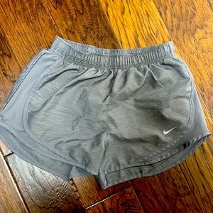 Grey Nike running shorts